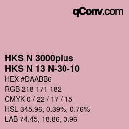 Code couleur: HKS N 3000plus - HKS N 13 N-30-10 | qconv.com