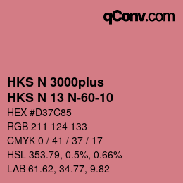 Farbcode: HKS N 3000plus - HKS N 13 N-60-10 | qconv.com