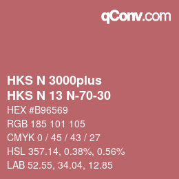 Code couleur: HKS N 3000plus - HKS N 13 N-70-30 | qconv.com