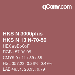 Farbcode: HKS N 3000plus - HKS N 13 N-70-50 | qconv.com