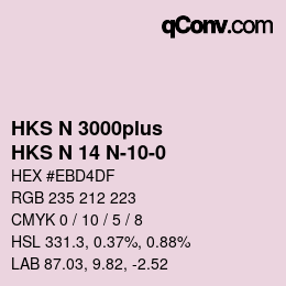 Farbcode: HKS N 3000plus - HKS N 14 N-10-0 | qconv.com