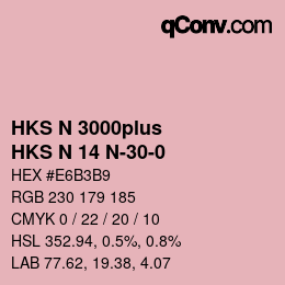 Farbcode: HKS N 3000plus - HKS N 14 N-30-0 | qconv.com