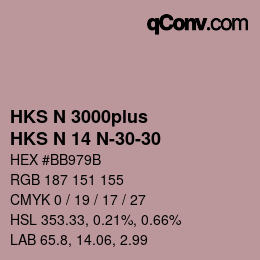 カラーコード: HKS N 3000plus - HKS N 14 N-30-30 | qconv.com