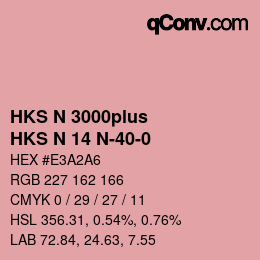 Farbcode: HKS N 3000plus - HKS N 14 N-40-0 | qconv.com