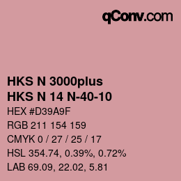 Farbcode: HKS N 3000plus - HKS N 14 N-40-10 | qconv.com
