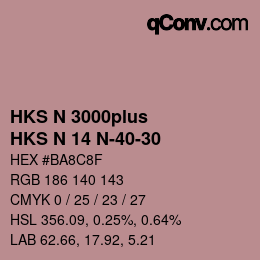 Código de color: HKS N 3000plus - HKS N 14 N-40-30 | qconv.com