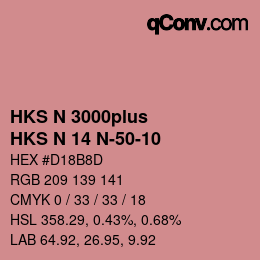 カラーコード: HKS N 3000plus - HKS N 14 N-50-10 | qconv.com