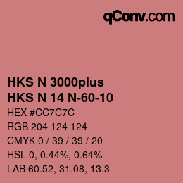 Farbcode: HKS N 3000plus - HKS N 14 N-60-10 | qconv.com