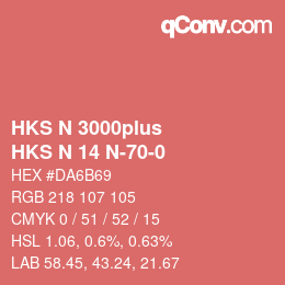 Código de color: HKS N 3000plus - HKS N 14 N-70-0 | qconv.com