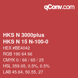 Farbcode: HKS N 3000plus - HKS N 15 N-100-0 | qconv.com