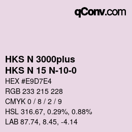 Farbcode: HKS N 3000plus - HKS N 15 N-10-0 | qconv.com