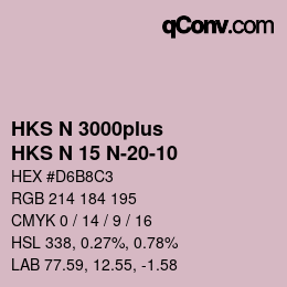 Farbcode: HKS N 3000plus - HKS N 15 N-20-10 | qconv.com