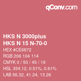 Código de color: HKS N 3000plus - HKS N 15 N-70-0 | qconv.com