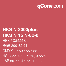 カラーコード: HKS N 3000plus - HKS N 15 N-80-0 | qconv.com