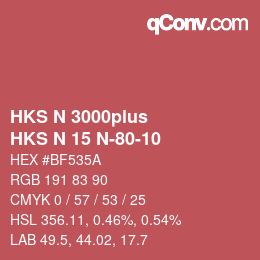 Farbcode: HKS N 3000plus - HKS N 15 N-80-10 | qconv.com