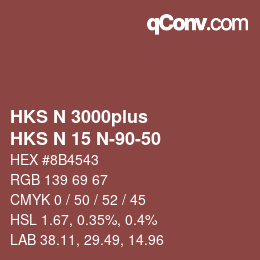 カラーコード: HKS N 3000plus - HKS N 15 N-90-50 | qconv.com