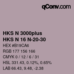 Farbcode: HKS N 3000plus - HKS N 16 N-20-30 | qconv.com