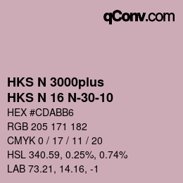 カラーコード: HKS N 3000plus - HKS N 16 N-30-10 | qconv.com