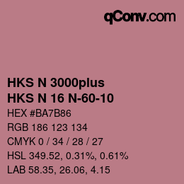 カラーコード: HKS N 3000plus - HKS N 16 N-60-10 | qconv.com