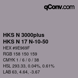 カラーコード: HKS N 3000plus - HKS N 17 N-10-50 | qconv.com