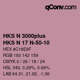 カラーコード: HKS N 3000plus - HKS N 17 N-50-10 | qconv.com