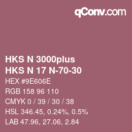 カラーコード: HKS N 3000plus - HKS N 17 N-70-30 | qconv.com