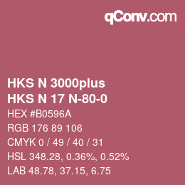 カラーコード: HKS N 3000plus - HKS N 17 N-80-0 | qconv.com