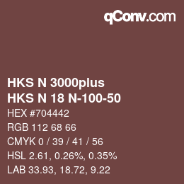 カラーコード: HKS N 3000plus - HKS N 18 N-100-50 | qconv.com