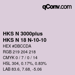 Farbcode: HKS N 3000plus - HKS N 18 N-10-10 | qconv.com