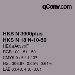 カラーコード: HKS N 3000plus - HKS N 18 N-10-50 | qconv.com