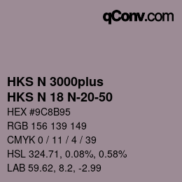 カラーコード: HKS N 3000plus - HKS N 18 N-20-50 | qconv.com