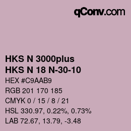 カラーコード: HKS N 3000plus - HKS N 18 N-30-10 | qconv.com