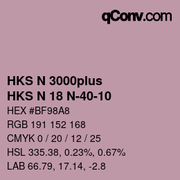 Color code: HKS N 3000plus - HKS N 18 N-40-10 | qconv.com