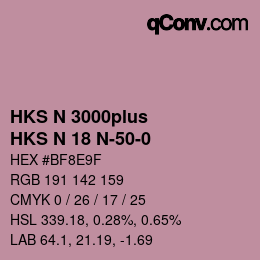 颜色代码: HKS N 3000plus - HKS N 18 N-50-0 | qconv.com