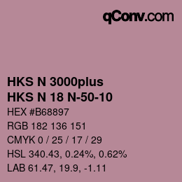 カラーコード: HKS N 3000plus - HKS N 18 N-50-10 | qconv.com