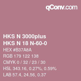 カラーコード: HKS N 3000plus - HKS N 18 N-60-0 | qconv.com