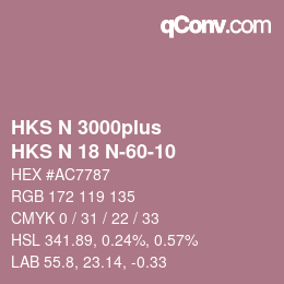 Farbcode: HKS N 3000plus - HKS N 18 N-60-10 | qconv.com