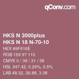 Farbcode: HKS N 3000plus - HKS N 18 N-70-10 | qconv.com