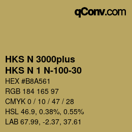 Farbcode: HKS N 3000plus - HKS N 1 N-100-30 | qconv.com