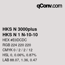 Farbcode: HKS N 3000plus - HKS N 1 N-10-10 | qconv.com