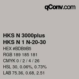 カラーコード: HKS N 3000plus - HKS N 1 N-20-30 | qconv.com