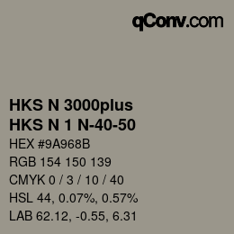 カラーコード: HKS N 3000plus - HKS N 1 N-40-50 | qconv.com