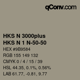 Farbcode: HKS N 3000plus - HKS N 1 N-50-50 | qconv.com