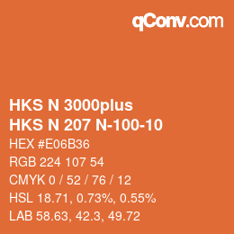 Farbcode: HKS N 3000plus - HKS N 207 N-100-10 | qconv.com