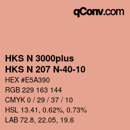 Código de color: HKS N 3000plus - HKS N 207 N-40-10 | qconv.com
