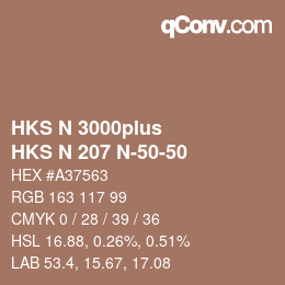Farbcode: HKS N 3000plus - HKS N 207 N-50-50 | qconv.com