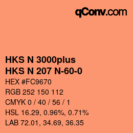 Farbcode: HKS N 3000plus - HKS N 207 N-60-0 | qconv.com