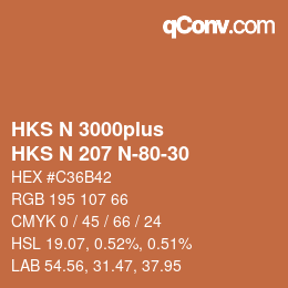 Farbcode: HKS N 3000plus - HKS N 207 N-80-30 | qconv.com