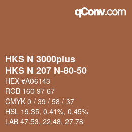カラーコード: HKS N 3000plus - HKS N 207 N-80-50 | qconv.com