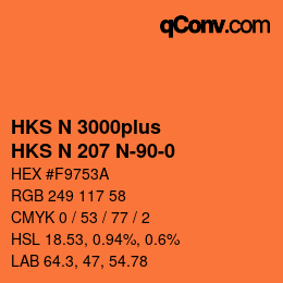 カラーコード: HKS N 3000plus - HKS N 207 N-90-0 | qconv.com